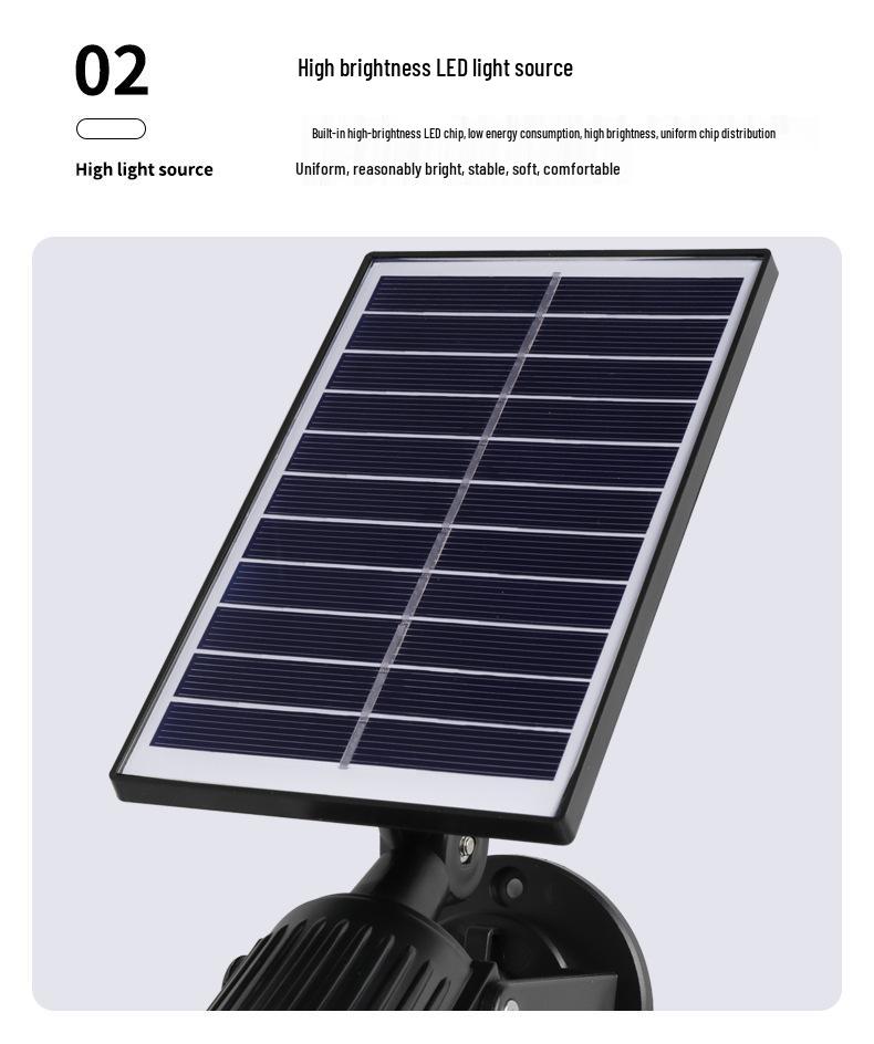 Waterproof Outdoor Solar LED Spotlights for Landscapes and Courtyards