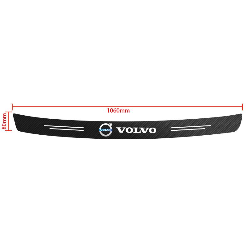 Autocollant Protecteur de Pare-chocs Arrière de Voiture Fibre de Carbone Protection de Coffre Arrière de Voiture Accessoire Pour Volvo Xc90 S60 Xc60 Xc70 Xc90 Fh V50 S40 C30