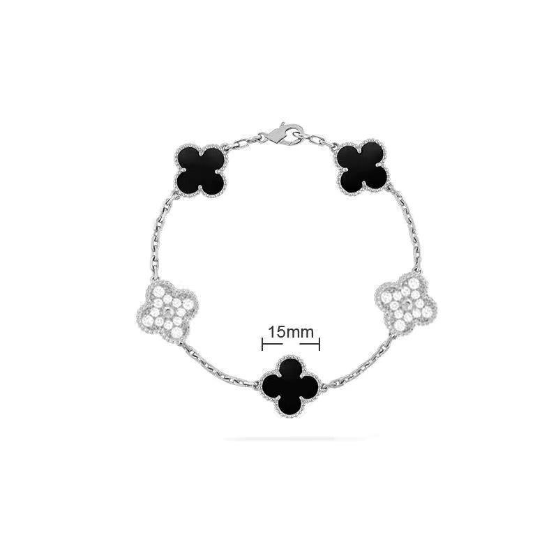New Arrival Four-leaf Clover Bracelet Natural Mother-of-pearl Agate Accessible Luxury Women's Bracelet