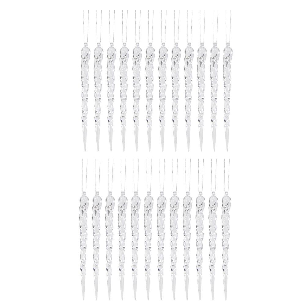 

12/2 шт. Рождественские прозрачные сосульки, подвесные сосульки, прозрачные сосульки, декор для зимней вечеринки, свадьбы