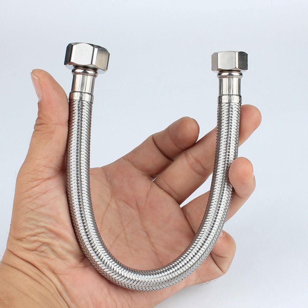 30/40cm Corrugated Water Hose Explosion-proof Large Flow Hot and Cold Water Faucet Inlet Hose Stainless Steel