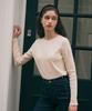 ROLAROLA Lace Punching T-Shirt Beige