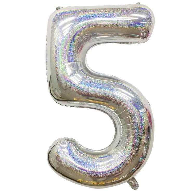 40-inch Aluminum Foil Laser Number Balloons for Birthday and Wedding Decorations