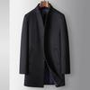 Winter Men Stand Collar Business Trench Coats Casual Long Jackets Male Cashmere Overcoats Man Woolen Blends Coats