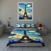 Eiffel Tower, Swirled. Bedding Duvet Cover Sets Duvet Covers Pillowcases Gifts (1 * Duvet Cover 2 * Pillowcases, Without Duvet Insert)