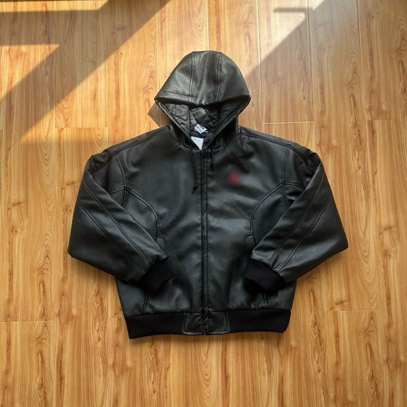 Men's and women's alphabet decal waterproof hooded zipper jacket