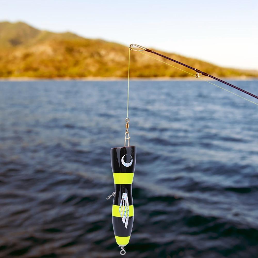 16.5cm 65g Topwater Popper Lure Hard Artificial Popper Lure Durable Popper Lure  Saltwater Fishing жёлтый/чёрный