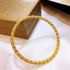 Bracciali a manetta intrecciati in acciaio inossidabile da 5 mm per donne, cinturino, pulsera, accessori per gioielli da sposa, regali