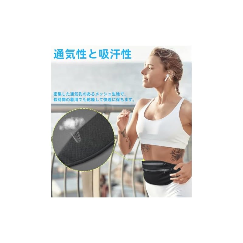 Waist Bag Running Pouch [2026 New Model Lightweight & Slim] Multifunctional Sports Pouch Smartphone Compatible Waterproof Elastic Unisex