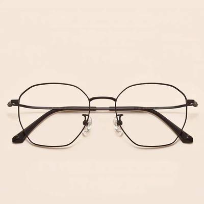 Ultra-light Titanium Frame Artistic Retro Glasses Frame Can Be Equipped with Prescription Anti-blue Light Polygonal Optical Glasses Frame