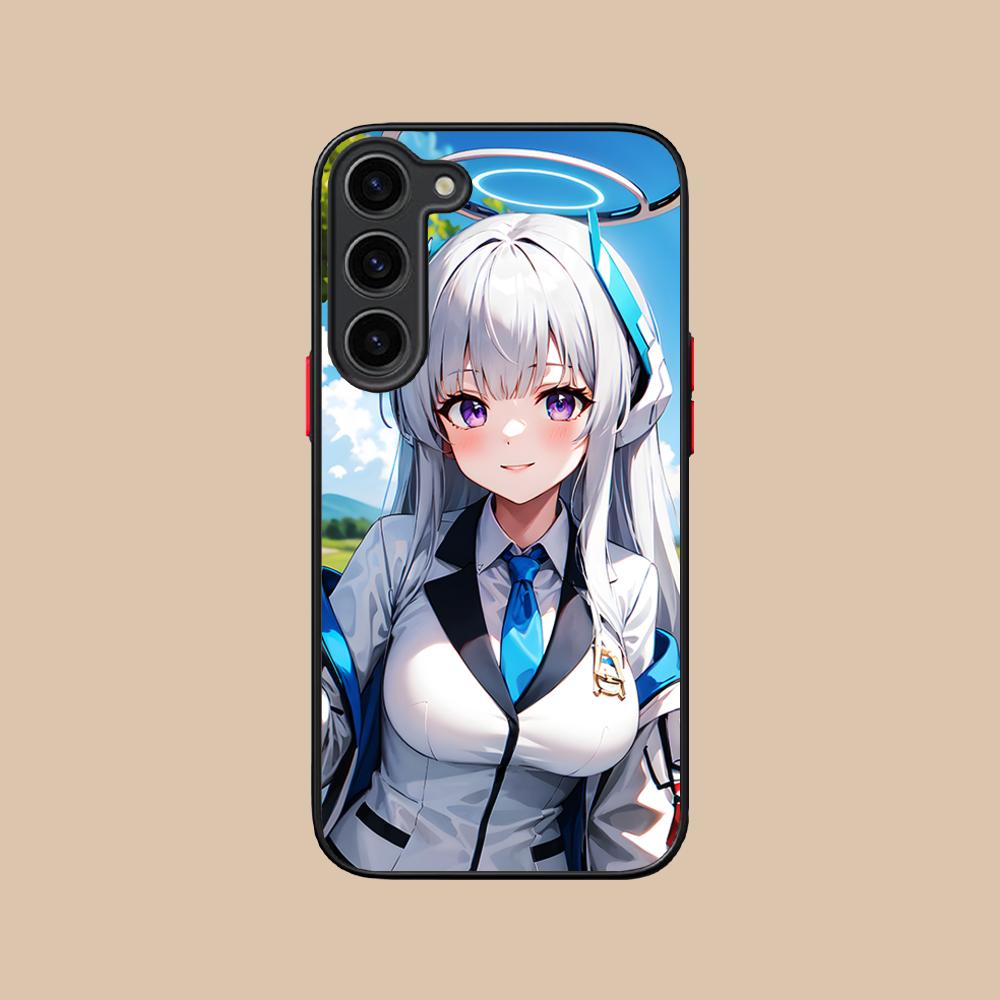 Blue Archive Ushio Noa Silicone Mobile Phone Case for Samsung Galaxy S26 S25 S24 S23 S22 S21 Plus FE Ultra Colorful Cover