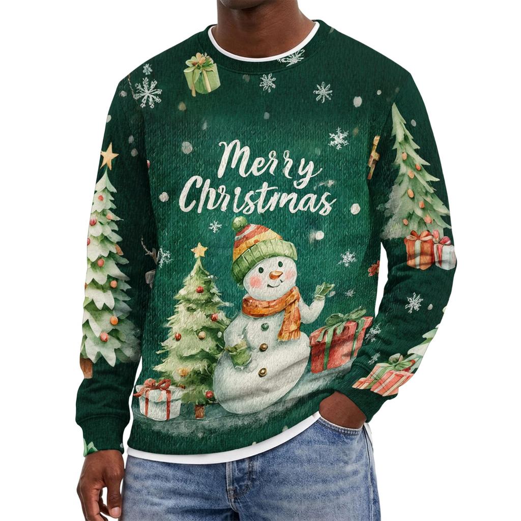 Men's Christmas Neck Pullover Sweatshirt