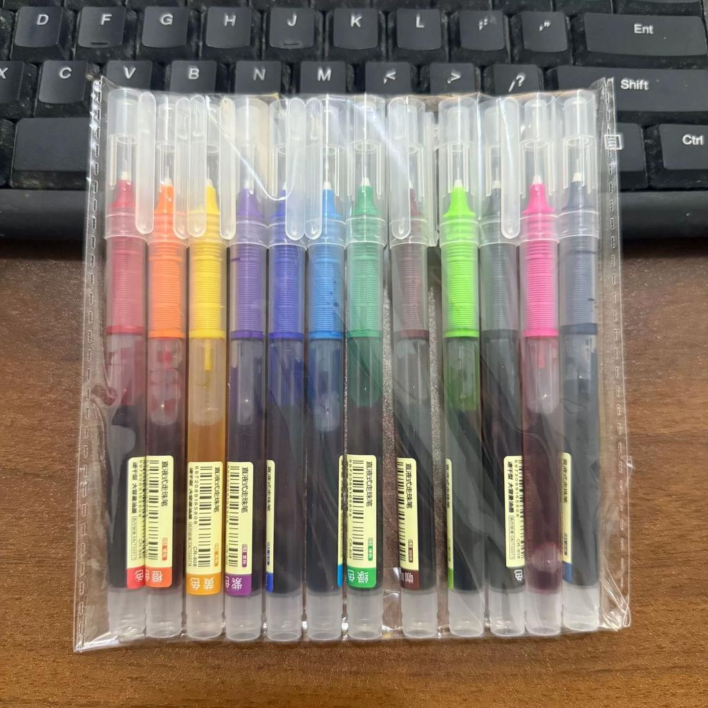 New High Quality Needle Type Gel Pens Straight Liquid Ballpoint Pen Stationery School Office Supplies Writing