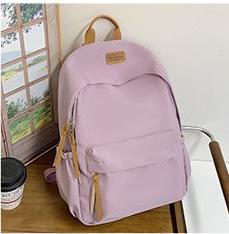 Schoolbag Backpack Wholesale Lightweight Cheap Large Capacity Casual Backpack Student Bag Stylish Simple Leather Standard Korean Edition Student Bag