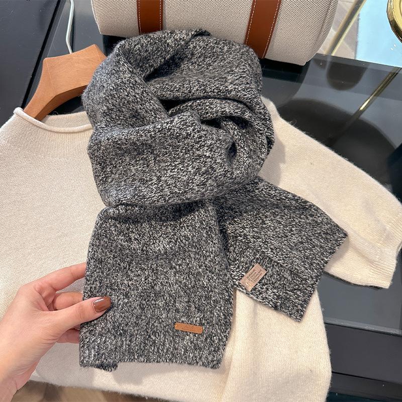 Winter Pure  Wool Long Cashmere Scarf Women Luxury  Real Cashmere Scarf Warm Thick Soft Solid Shawl Ladies Wrap