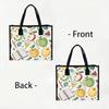 Cute Fruits Print Shoulder Bag Casual Daily Tote Bag for Shopping School Travel