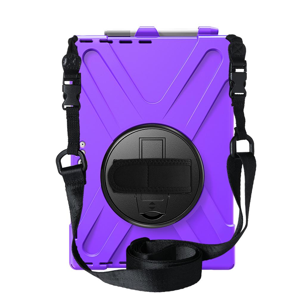 Custodia in Plastica Siliconica con Supporto Girevole a 360°, Cinturino a Mano/Spalla, Impugnatura Maniglia, Cavalletto Stabile per Microsoft Surface Pro
