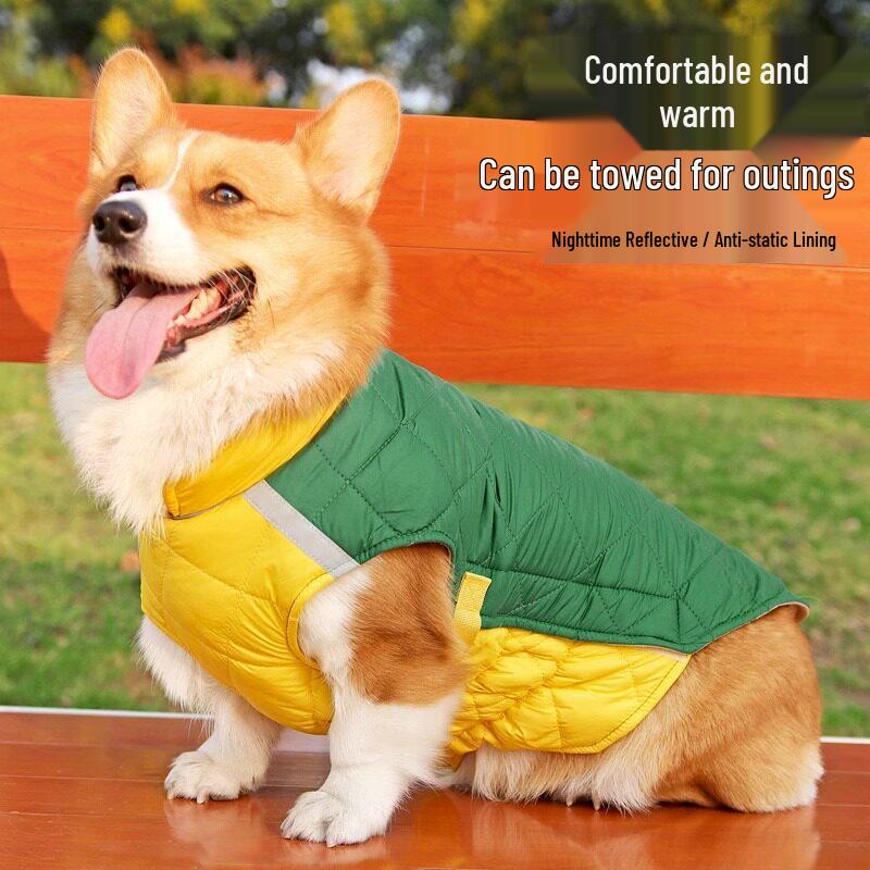Warme Baumwoll-Hundekleidung für mittlere und große Rassen: Herbst/Winter-Stil für Corgis, Border Collies, Dobermänner und Golden Retriever