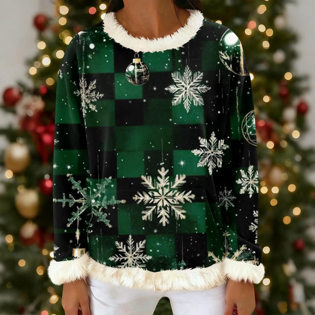 Kvinners uformelle motetrykk Langermet sweatshirt med hette