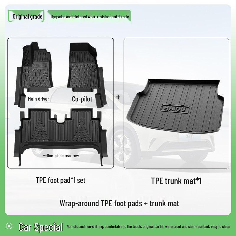 BYD Seagull and Dolphin Models 2526 TPE Smart Driving Floor Mats with Full Coverage Carpet