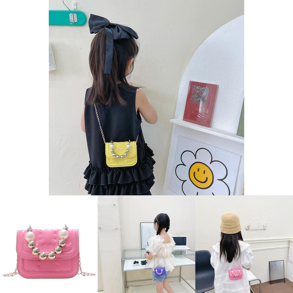 Stilvolle Mini-Kindertasche mit Perlenakzenten für trendige Outfits, ideal für Mädchen