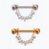 U-shaped Rhinestone Nipple Ring - Geometric Erotic Women's Body Piercing Jewelry