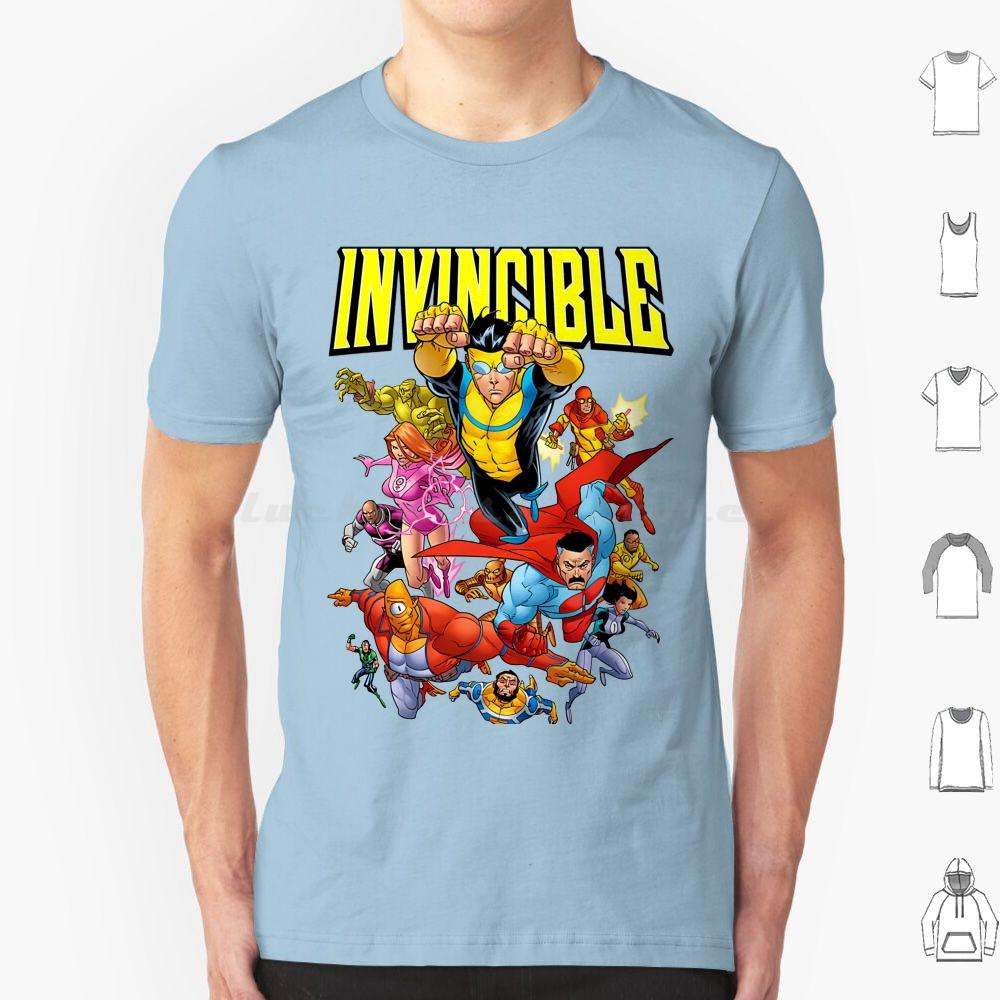 Invincible Invincible Cartoon T Shirt Cotton Men Women DIY Print Invincible Comics Anime Manga Invincible Comic Superhero Omni