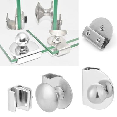 Board Support Knob No Drilling Cabinet Drawer Pull Glass Clamp Door Clips Glass Door Handle