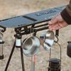 Foldable Outdoor Triangle Rack: Portable Tripod Shelf for Storage, Camping Tableware, and Lamp Holding