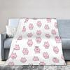 Asamimichaan Asleep Knitted Blanket Asamimi Flannel Throw Blanket Summer Air Conditioning Decoration Lightweight Bedspreads,