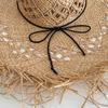 Elegant Raffia Sun Hat With Wide Brimmed And Breathable Openwork Design For Beach Vacation And Outdoor Activities