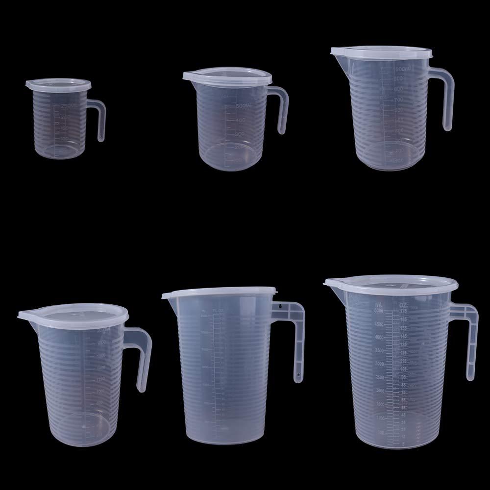 Plastic Scale Cup Transparent Water Container Multi Size Graduated Measuring Cup Drink Shop