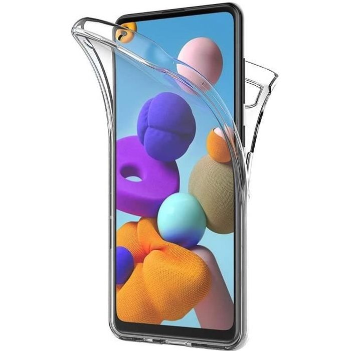Case - LittleMonkey - Samsung Galaxy A21s - 360° Full Body - Silicone - Transparent