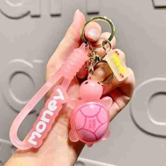 

Милый красочный брелок с подвеской в виде черепахи, идеально подходящий для пар и студентов. Идеальный подарок для различных случаев. розовый