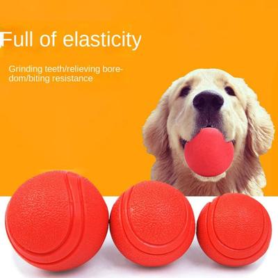 Juguete para masticar para perros, pelotas sólidas que rebotan, pelota de goma molar de moda para mascotas
