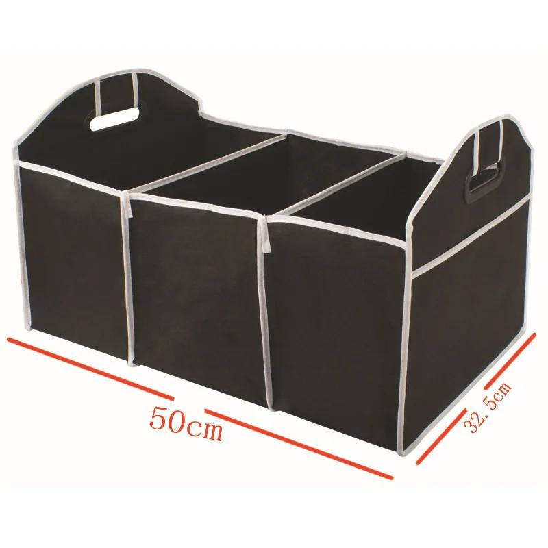 

Органайзер для багажника автомобиля, складной автомобильный ящик для хранения вещей, большая вместимость для хранения багажа с усиленными ручками для автомобилей, грузовиков, внедорожников чёрный