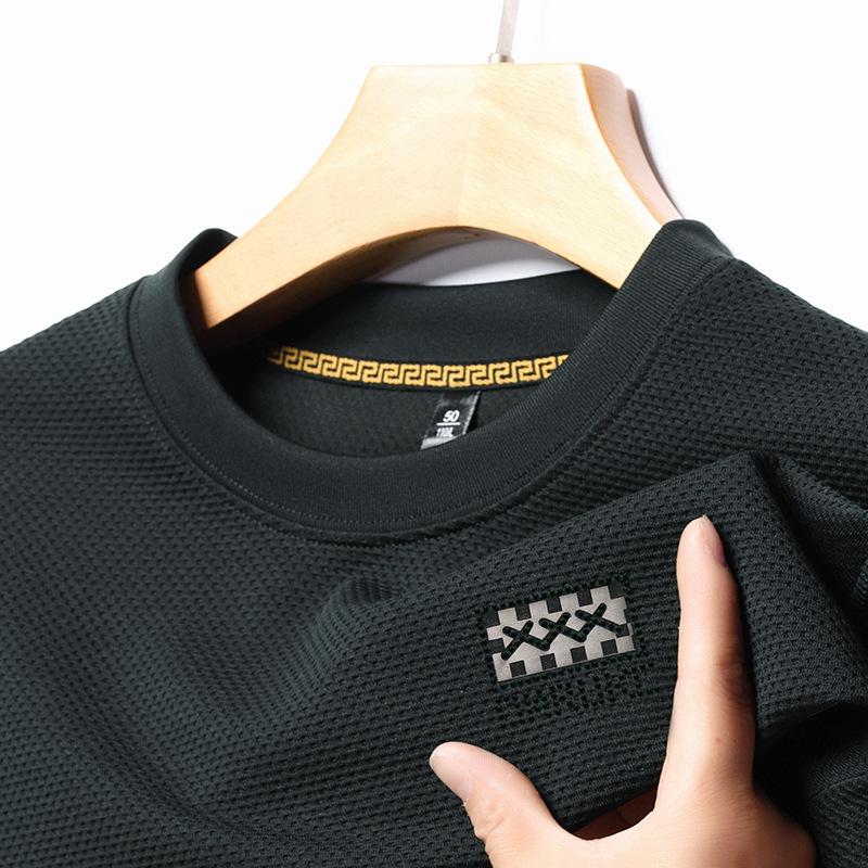 Pánský svetr s dlouhým rukávem s kulatým výstřihem Podzimní Nový Pánský Volný Spodní Díl Tenké Tričko