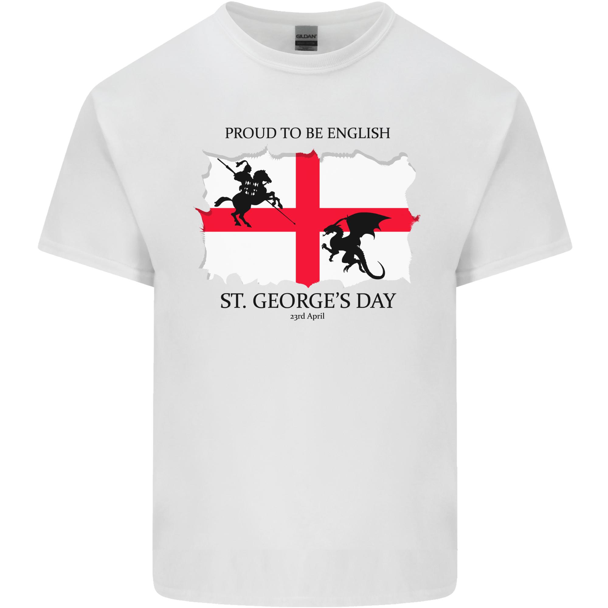 Proud to Be English St Georges Day Flag Unisexs Light Cotton TShirt S
