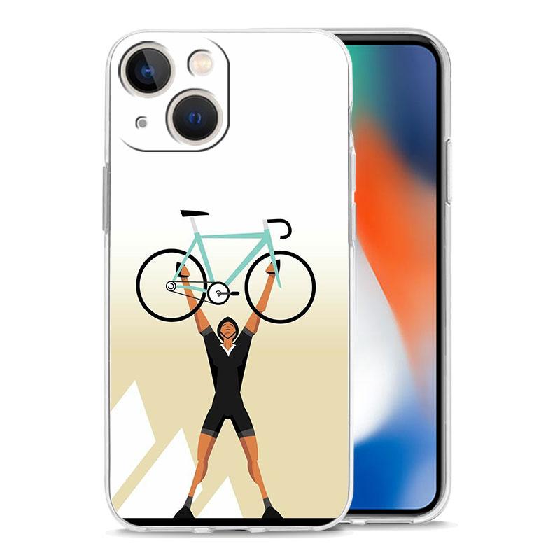 Phone Case For iPhone 17 Air Cases iPhone 16 15 12 13 14 Pro Max SE 7 8 Plus iPhone11 Clear Soft Cover France Bicycle Exercise