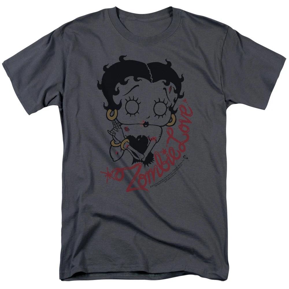 Betty Boop - Classic Zombie - Unisex Short Sleeve Children s T-shirt - Gray 140