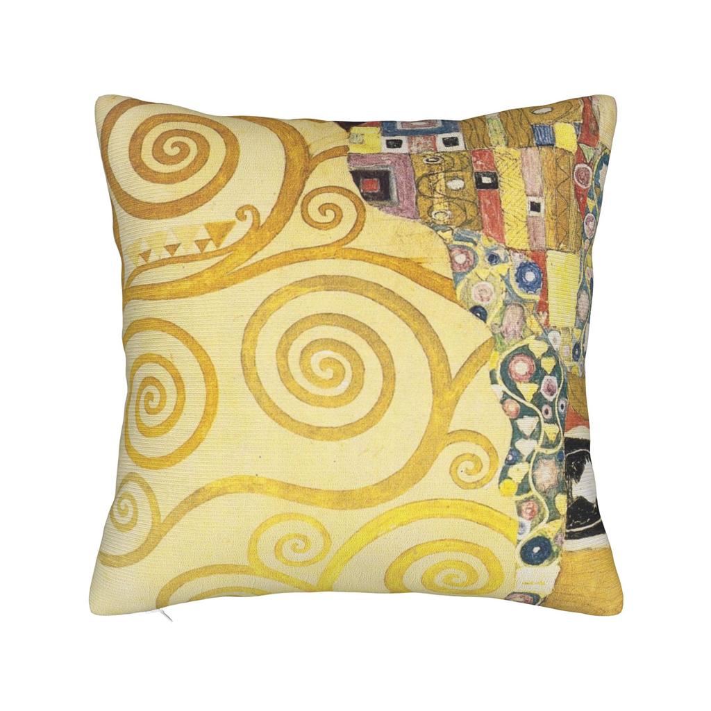 Gustav Klimt The Kiss Square Pillow Cases  Cushion Cover Custom Polyester Decor Throw Pillow Case Cover for Home 18x18