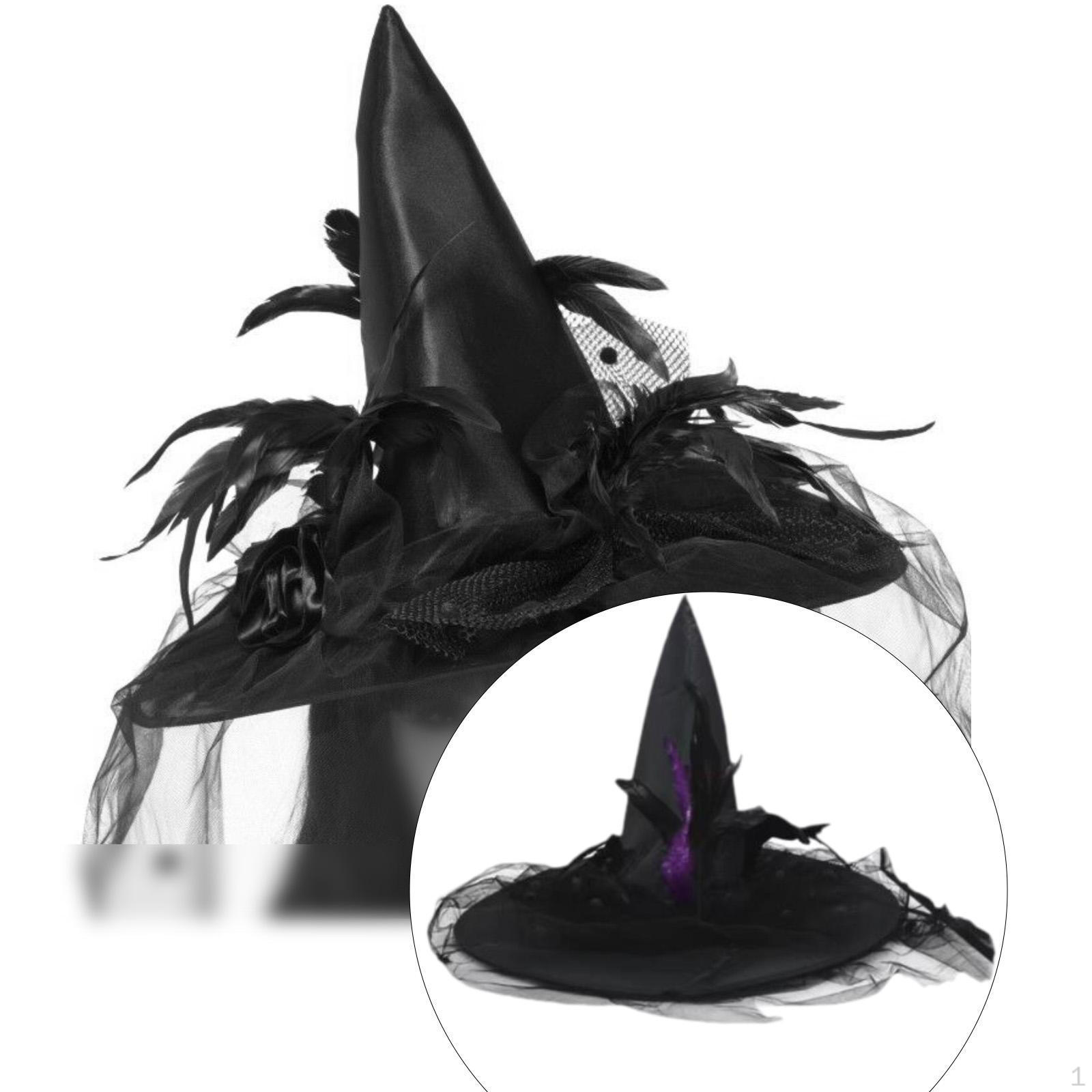 

Шляпа ведьмы на Хэллоуин, ведьма, подходящая для переодевания, сценического представления, подарка на вечеринку