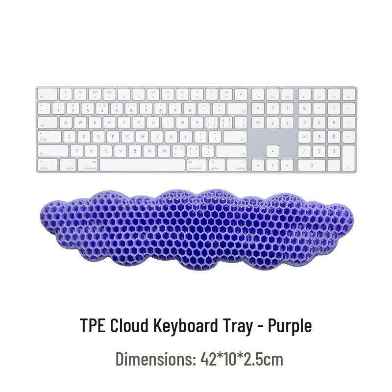 TPE Cloud Hollow Breathable Keyboard Wrist Rest - Washable Office Wrist Support