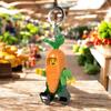 IQ Iconic Carrot Mascot Guy Key Light Keychain LED Keychain Light Block Toy Doll Movable Joint Mini Figure