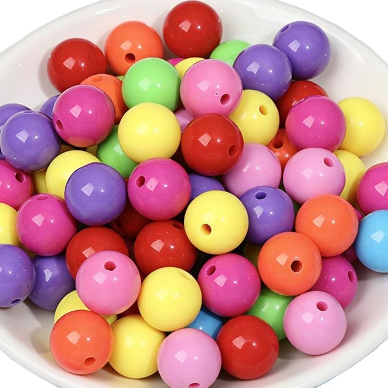 A52E Multipurpose Smooth Acrylic Beads For Artistic Decorations Jewelry Accessories For Handmade Bracelets And Keychains