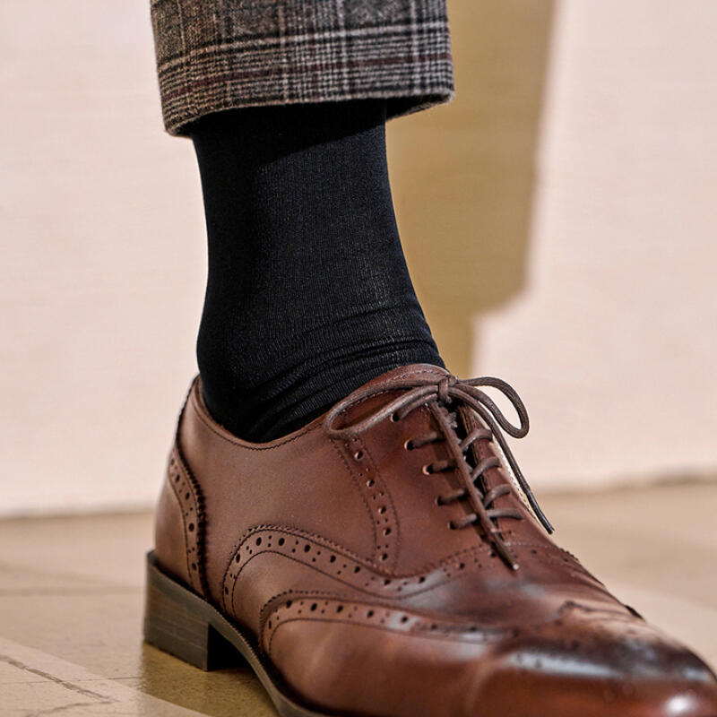 Gentleman s Formal Socks Solid Prime Silk Socks (4 Colors) black
