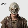 Masque Crâne Usé Halloween Demi-Masque, Horreur avec Sangle Réglable, Costume de Mascarade pour Hommes Adultes, Accessoires de Fête Cosplay