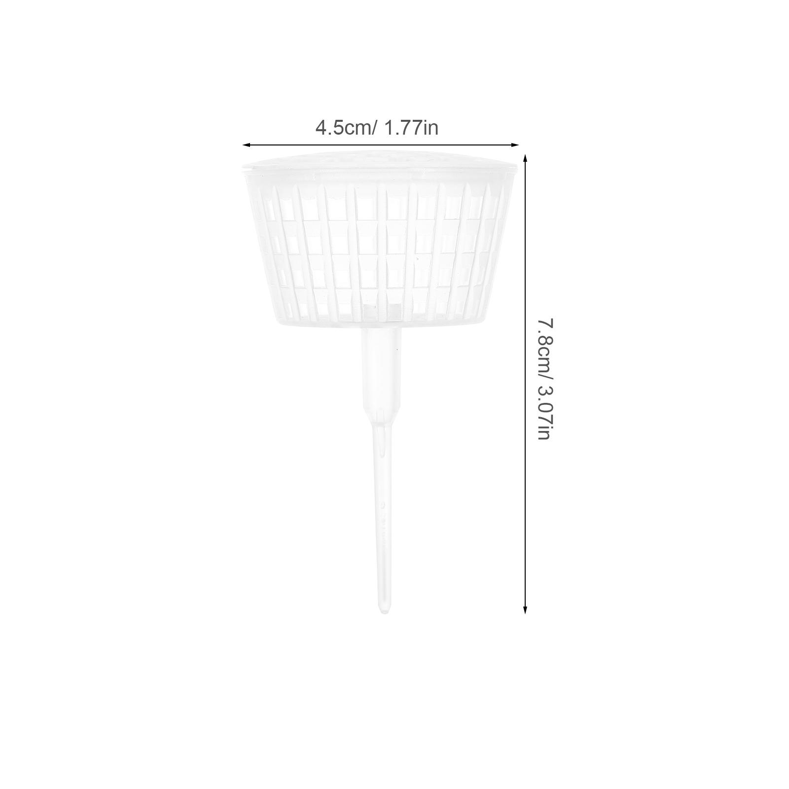 

10 шт. Пластиковая корзина для удобрений Крышка Инструмент для удобрения бонсай Шипы для удобрения орхидей Садовый контейнер Посадка Ящик для навоза прозрачный