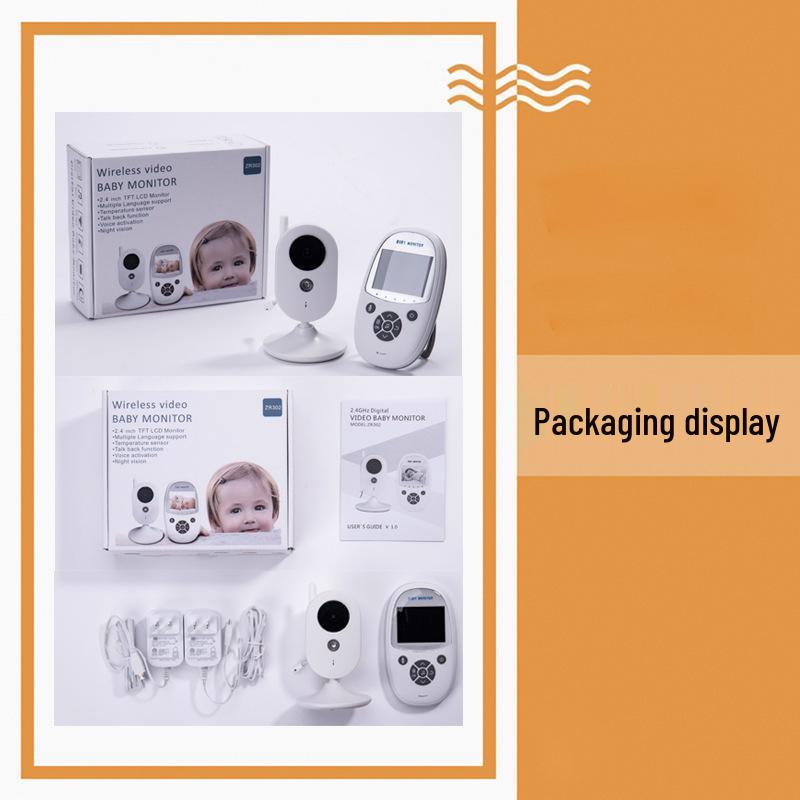 2,4-Zoll HD LED-Bildschirm Kabelloser Baby Monitor mit Zwei-Wege-Sprechanlage