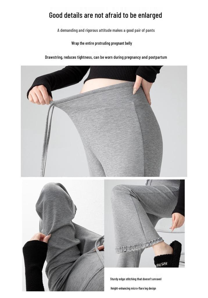 Trendy Spring Maternity Lace Flared Pants - Slimming & Casual Fit